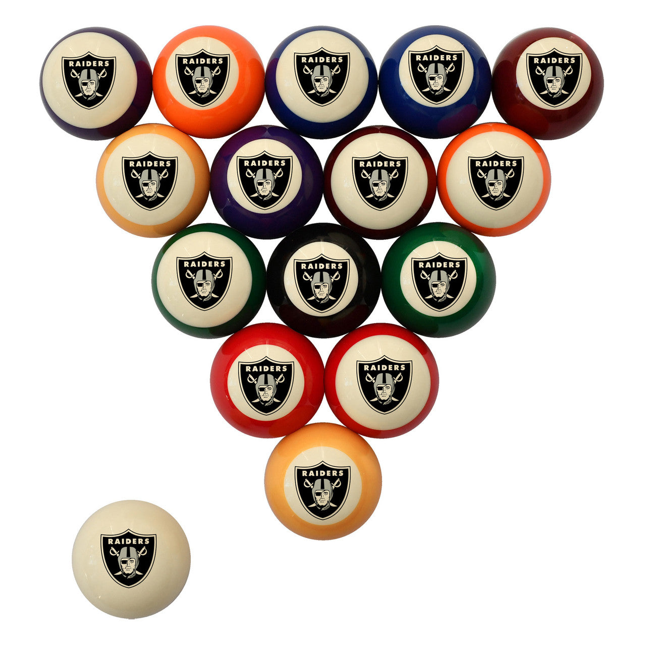 Las Vegas Raiders Pool Balls - Retro Balls Set