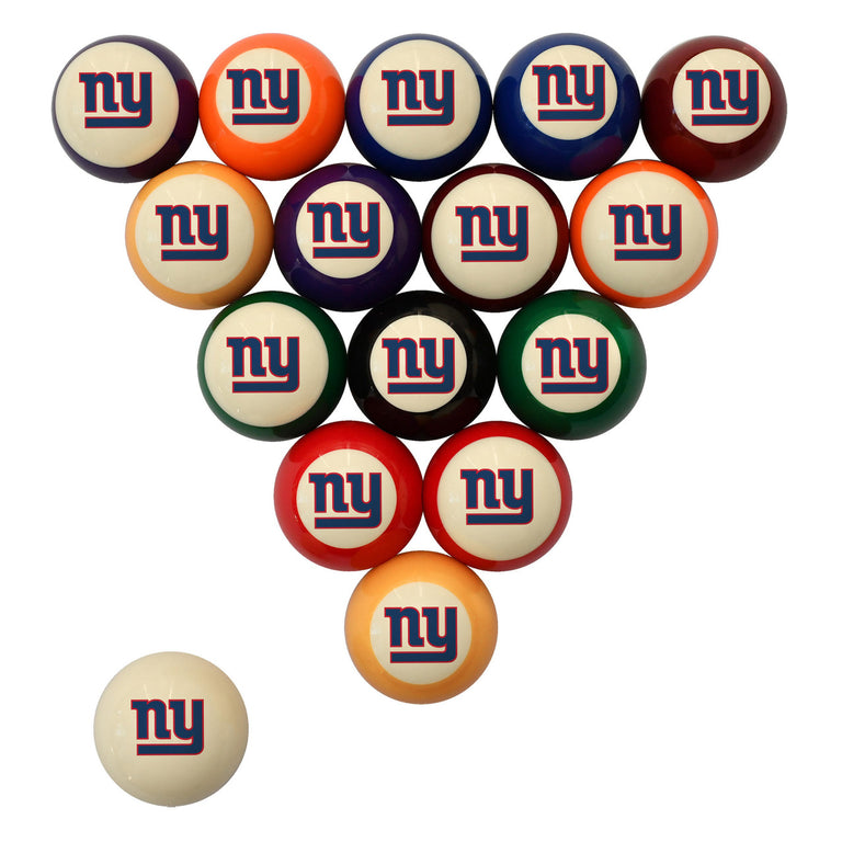 New York Giants Pool Balls - Retro Balls Set