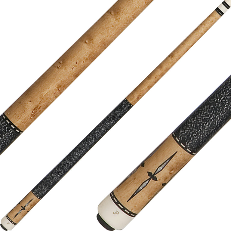 J Pechauer JP03S Cue - Ebony Pearl Diamonds