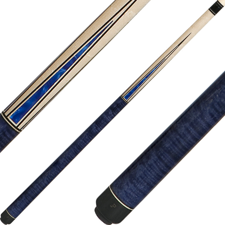 J Pechauer JP08S Cue - Blue Pearl Points