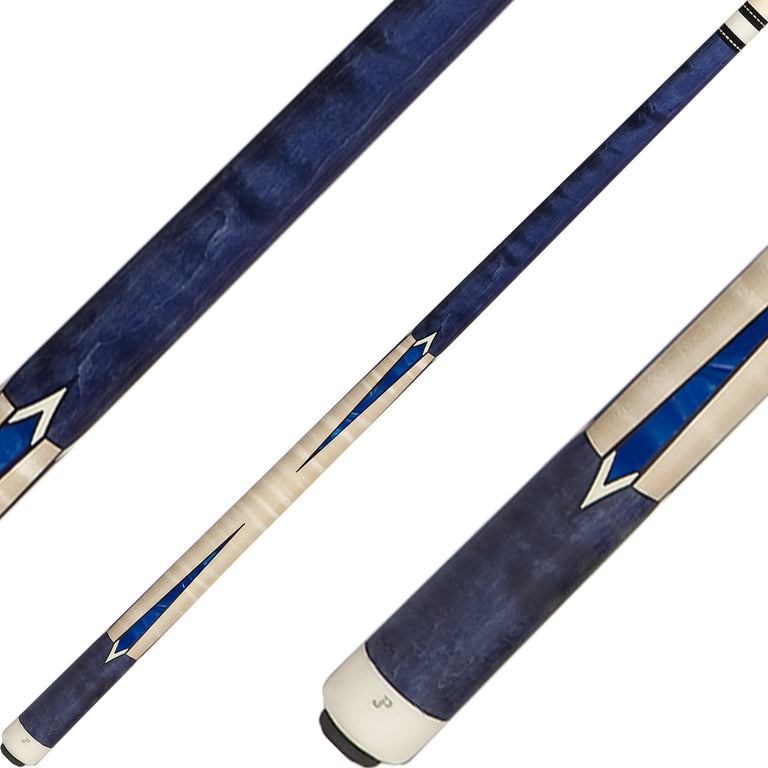 J Pechauer JP13S Cue - Blue Pearl Points