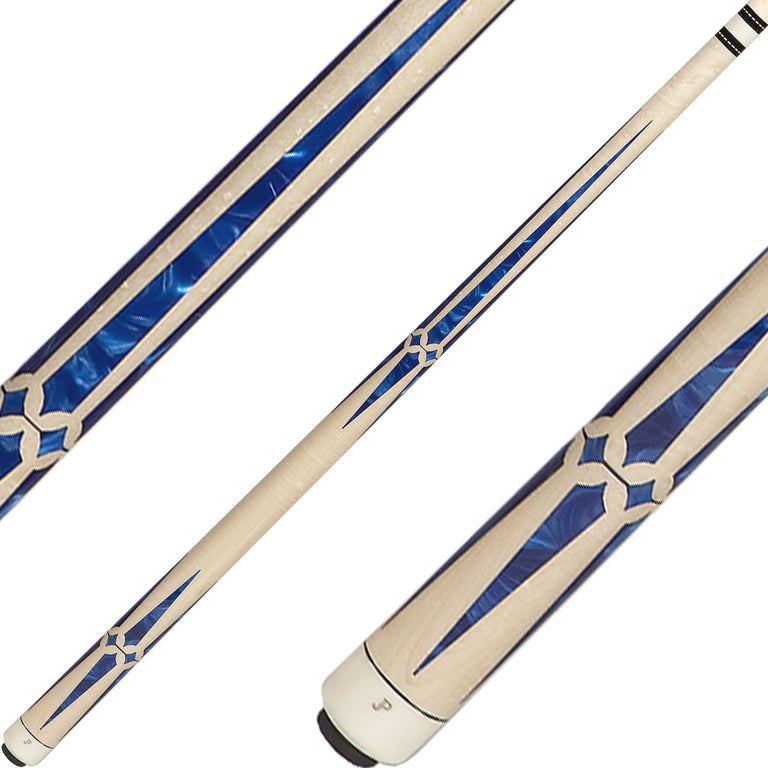 J Pechauer JP15S Cue - Blue Pearl Diamonds and Points