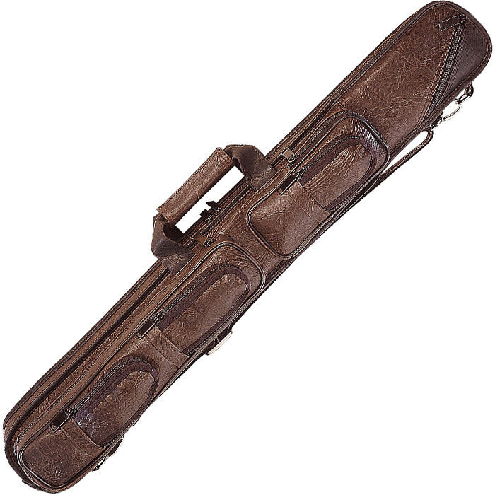 Lucasi 2x4 Leatherette Soft Cue Case - Brown
