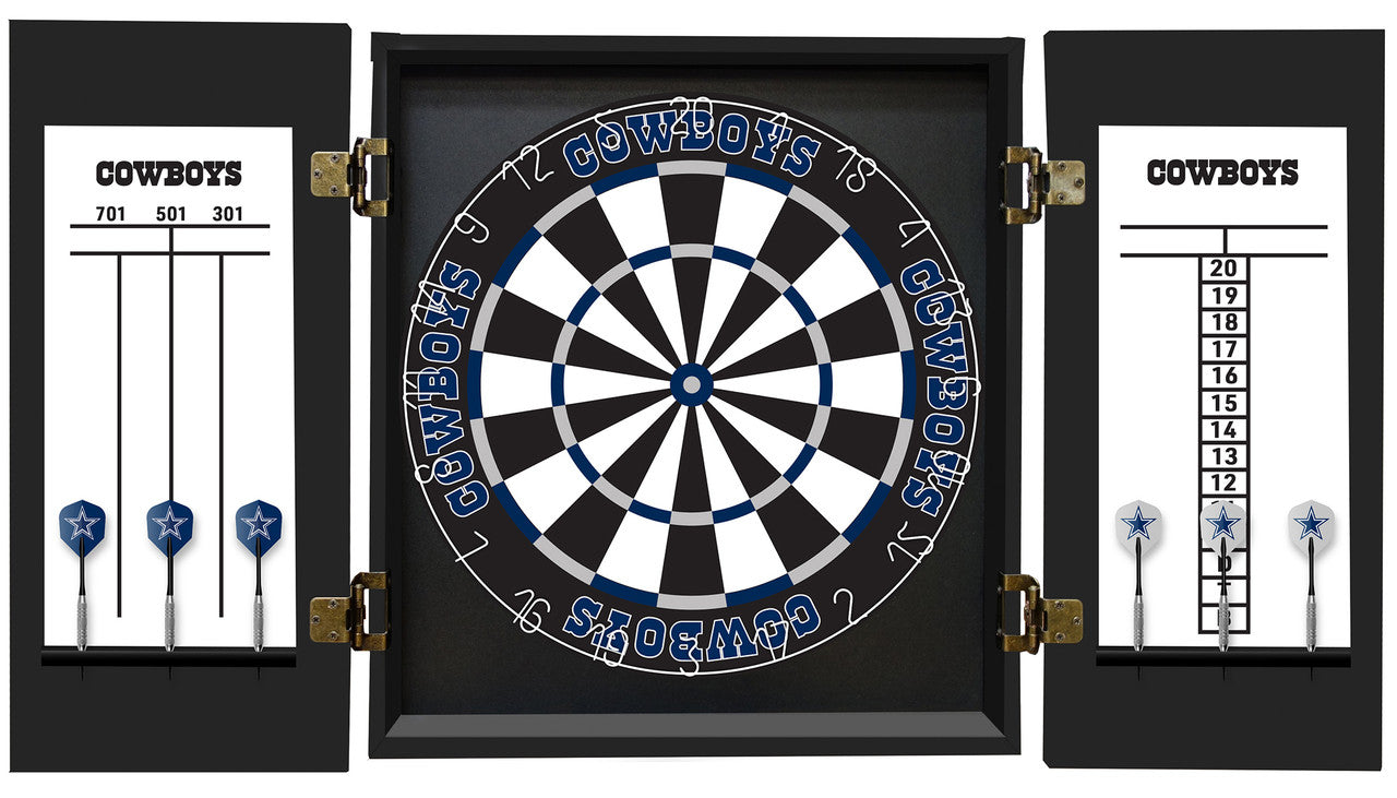 Dallas Cowboys Dartboard Cabinet Set Fan's Choice