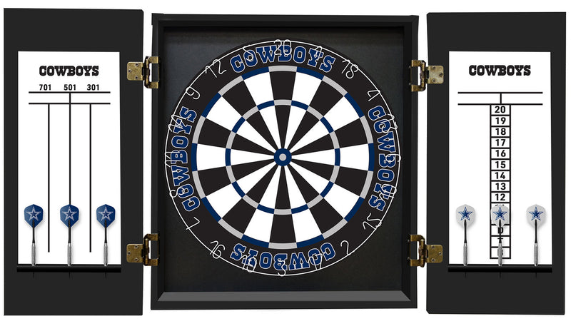 Dallas Cowboys Dartboard Cabinet Set Fan's Choice