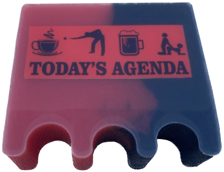 Today's Agenda 3 Cue Holder Black and Red