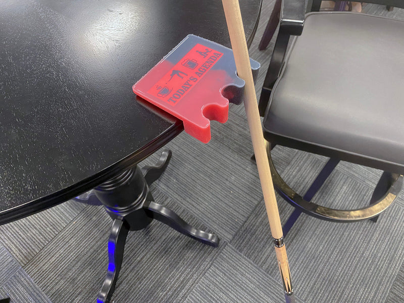 Today's Agenda 3 Cue Holder Black and Red