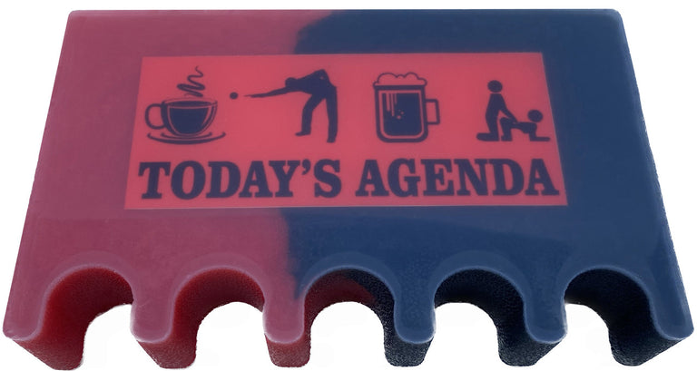 Today's Agenda 5 Cue Holder Black and Red