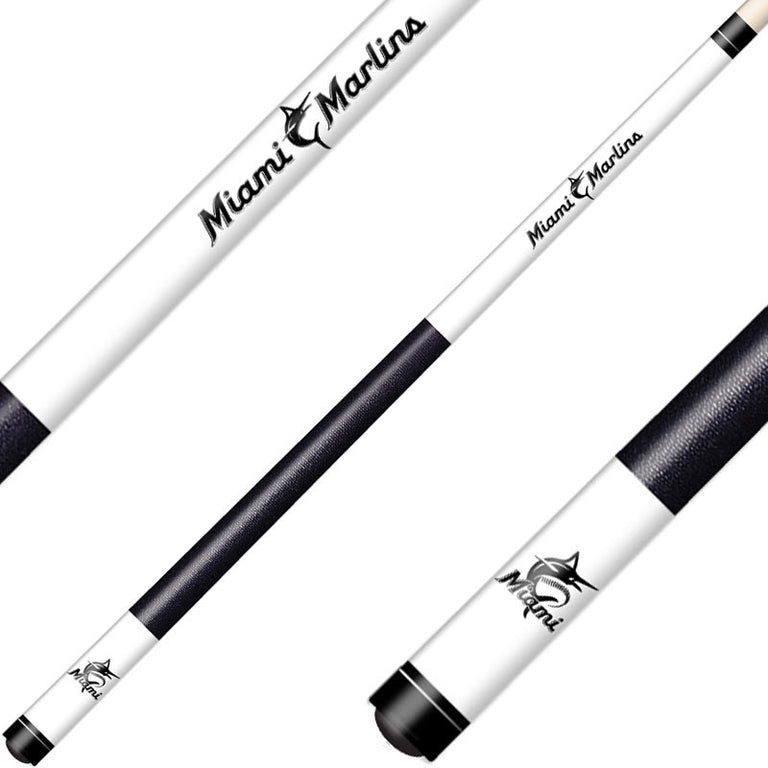 Miami Marlins Cue Laser Etched Billiard Cue