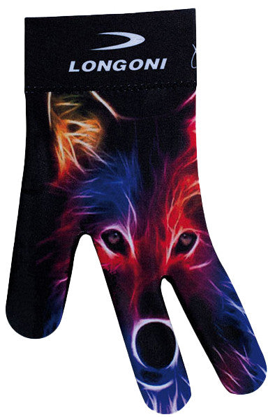 Longoni Billiards Glove Neon Wolf Left Bridge Hand