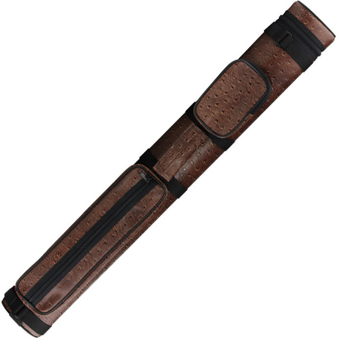 Ozone Pool Cue Case - Tube 2 Butt/2 Shaft - Brown