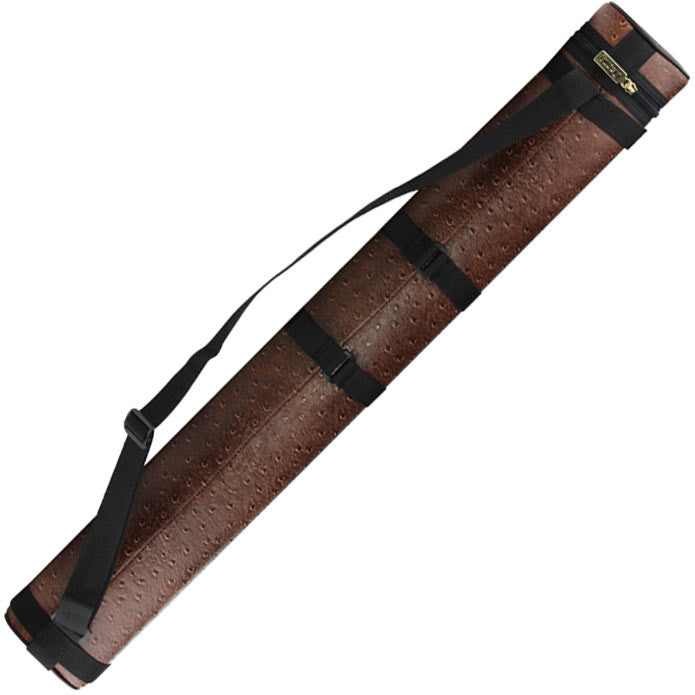 Ozone Pool Cue Case - Tube 2 Butt/2 Shaft - Brown