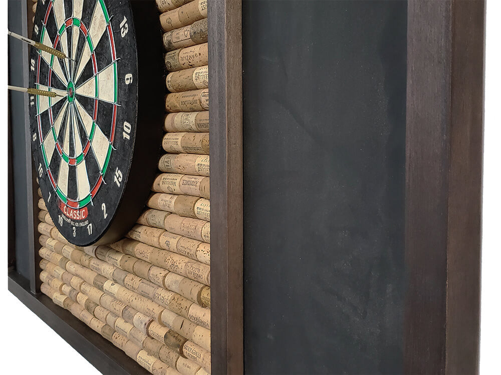 Presidential Billiards Dart Backboard with Wine Cork Espresso