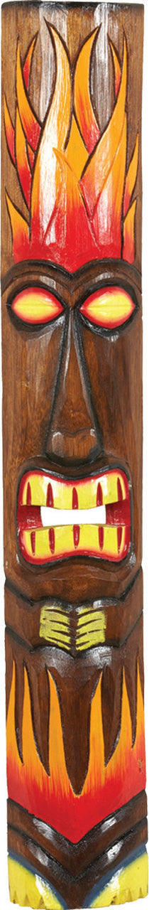 Large Fire Tiki Mask Outdoor Sign