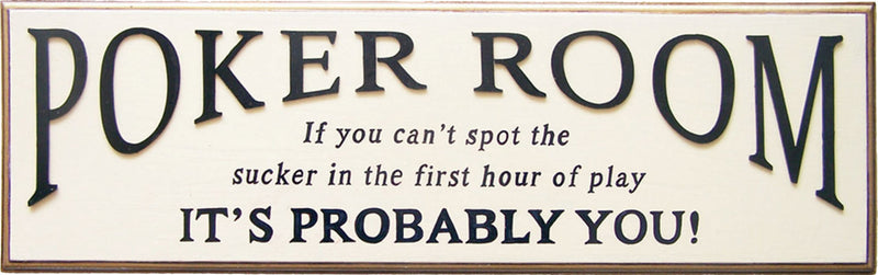 Poker Room 3D Sign