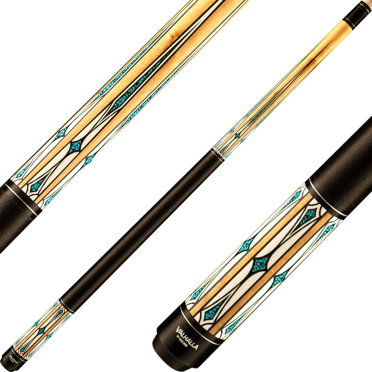 Valhalla VA610 Cue - Natural with Blue Diamonds and White Points