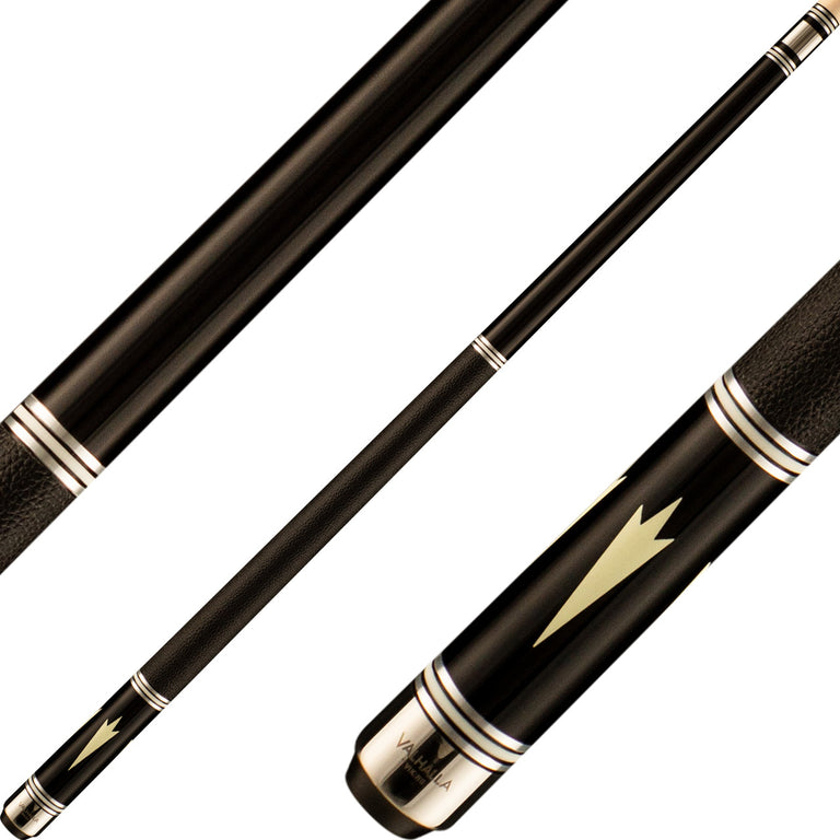 Valhalla VA901 Cue - Black with Floating Spear Point