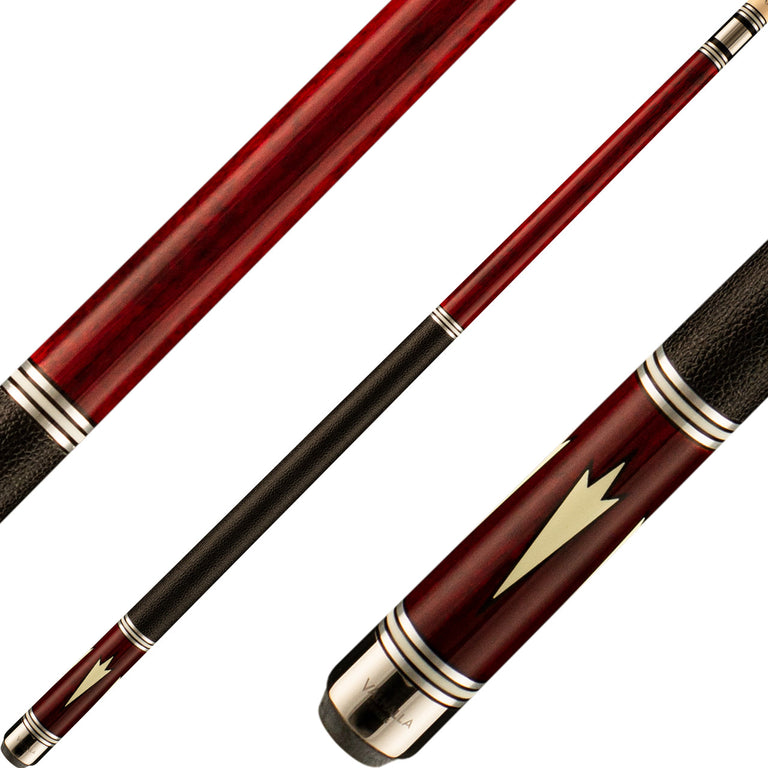 Valhalla VA902 Cue - Red with Floating Spear Point