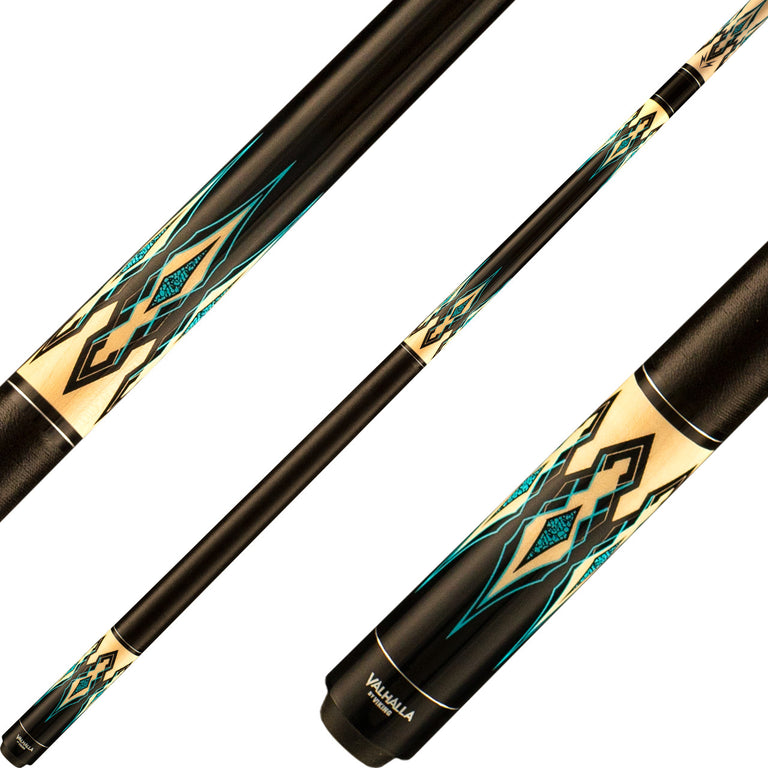 Valhalla VA952 Cue - Hardrock Maple with Electric Blue Points