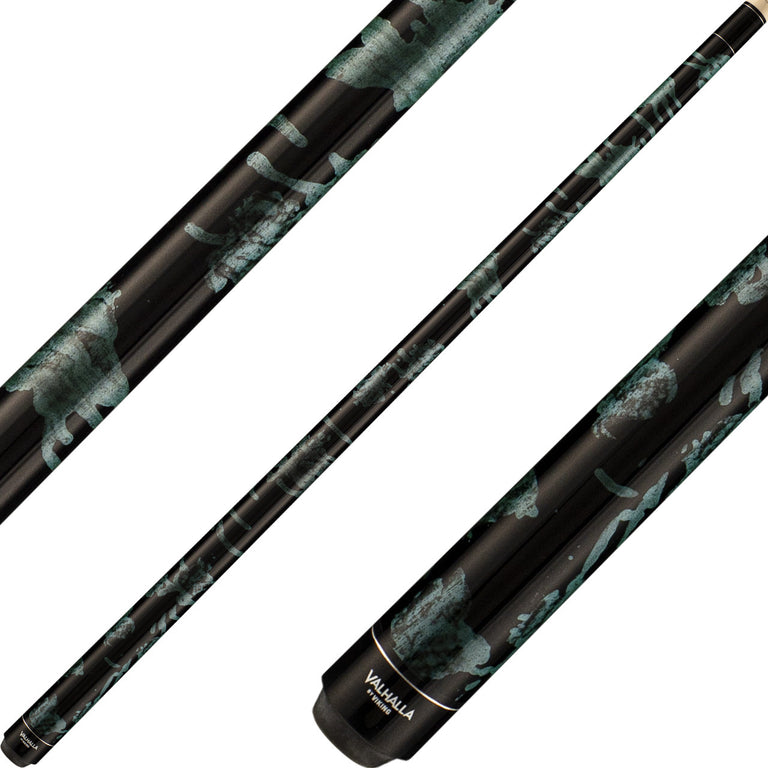 Valhalla VA214 Cue - Teal and Black Marble Paint