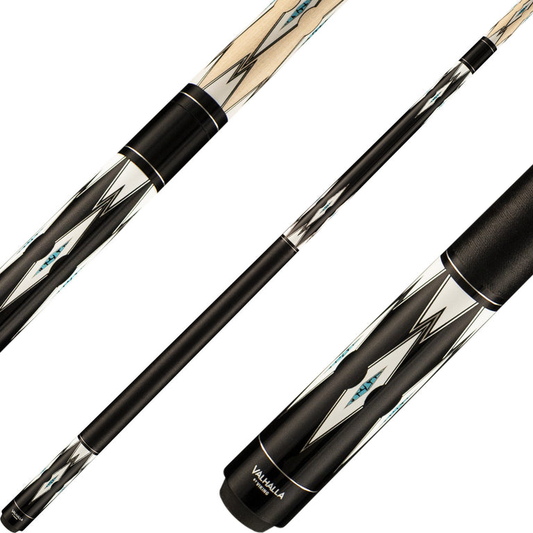 Valhalla VA961 Cue - Black with White Points and Silver Foil HD Graphics