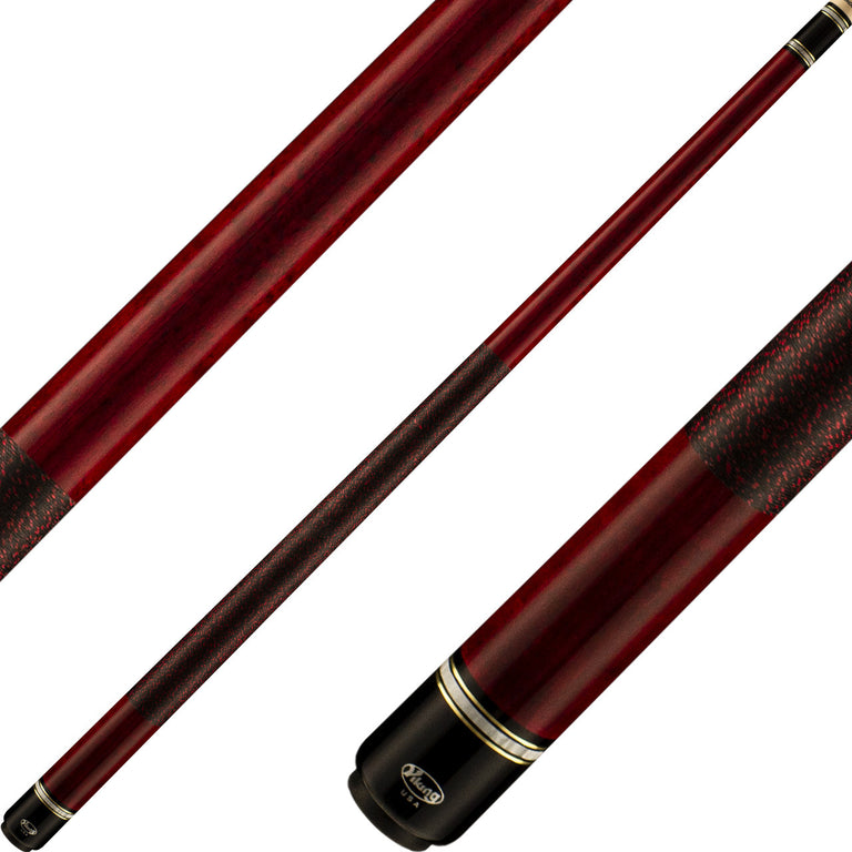 Viking B2612 Pool Cue - Cherry with Brass and White Pearl Rings