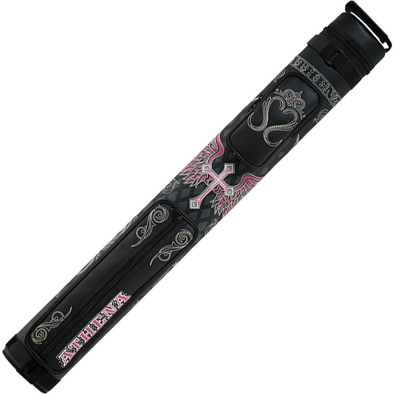Athena ATHC06 2 Butt x 2 Shaft Wings and Cross Embroidered Case