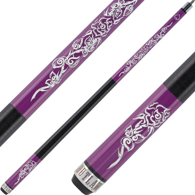 Outlaw OL44 Cues - Desert Rose Purple and White