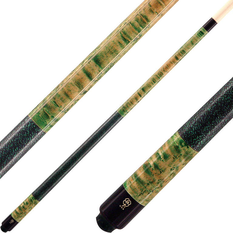 McDermott GS12 GS Series Cue - Double Wash Green and Natural Walnut