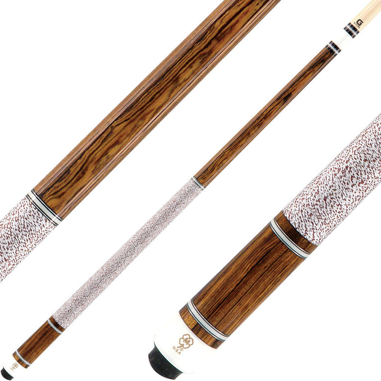 McDermott G224 G Series Cue - Bocote with 5 Ivory and Silver Rings