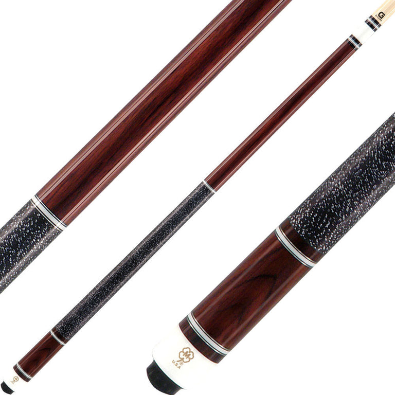 McDermott G222 G Series Cue - Indian Rosewood Ivory Silver Rings
