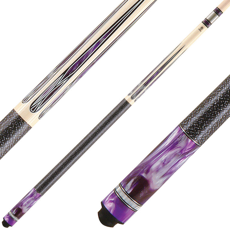 Star SP10 Cue - Natural Maple with Purple Pearl Points