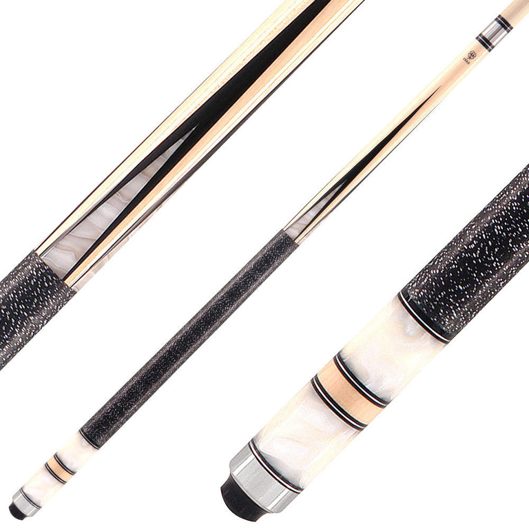 Star S25 Cue - Natural Maple with White Pearl and Black Points