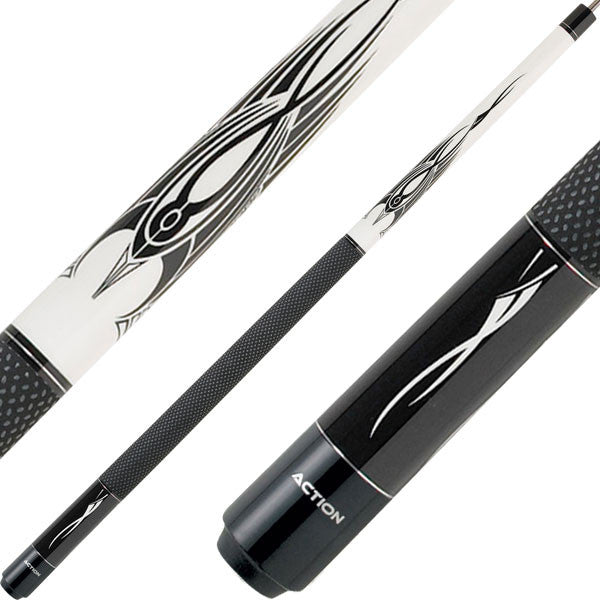 Action BW02 Black and White Cue | Ozone Billiards