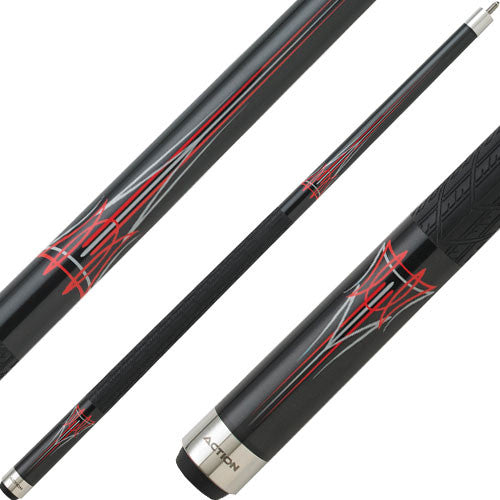 Action KRM03 Khrome Cue - Black with Red Pinstripe