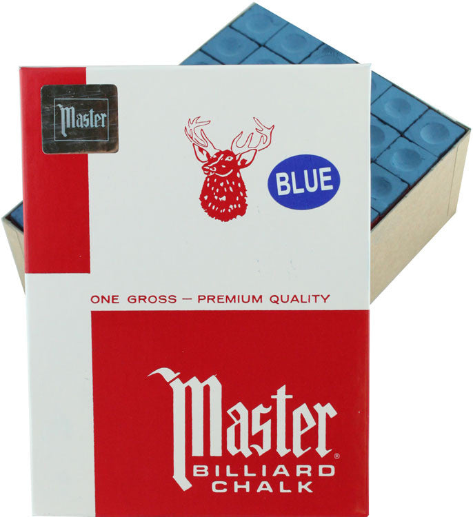 Master Pool Cue Chalk - Gross 144 Pieces - Blue