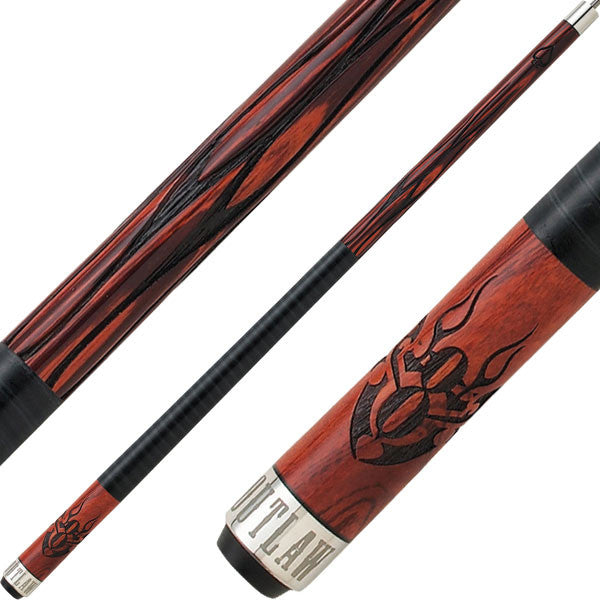 Outlaw OL21 Cue - Cherry Flaming Eight