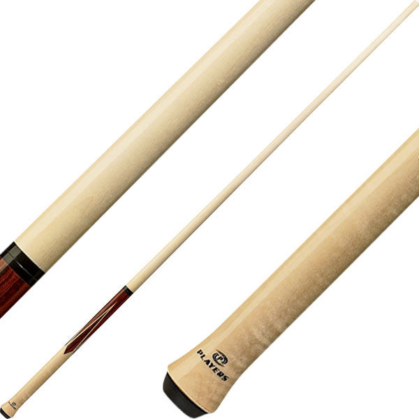 Players E-JC Exotic Series Jump Cue - Maple and Cocobolo Graphic