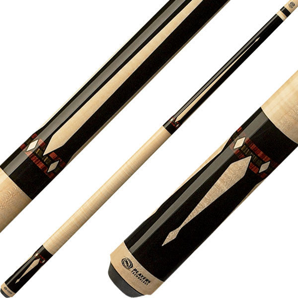 Pure X HXTE5 Cue - Black Forearm with Speared Diamond Points