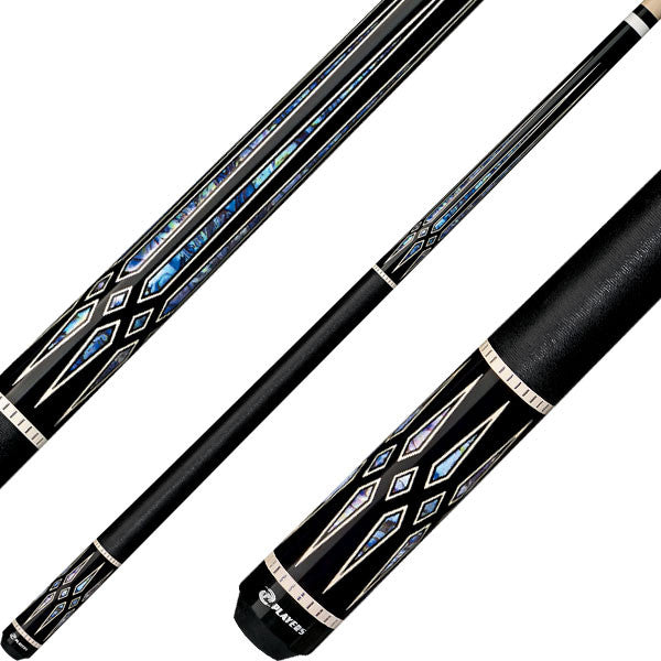 Players G-4118 Graphic Cue - Black with Abalone Design