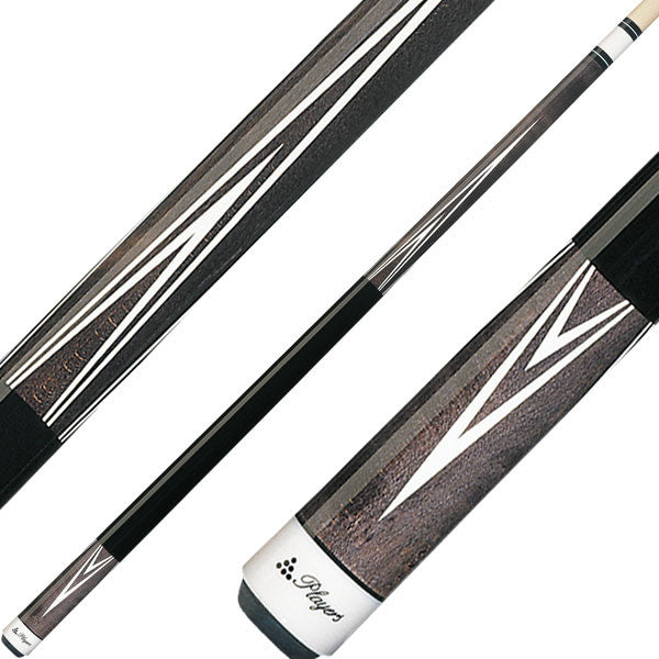 Players C-803 Classic Cue - Grey Stain with White Points