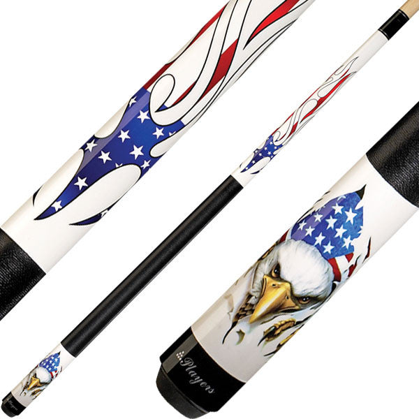 Players D-PEG Artistic Series Pool Cue - Patriotic Eagle
