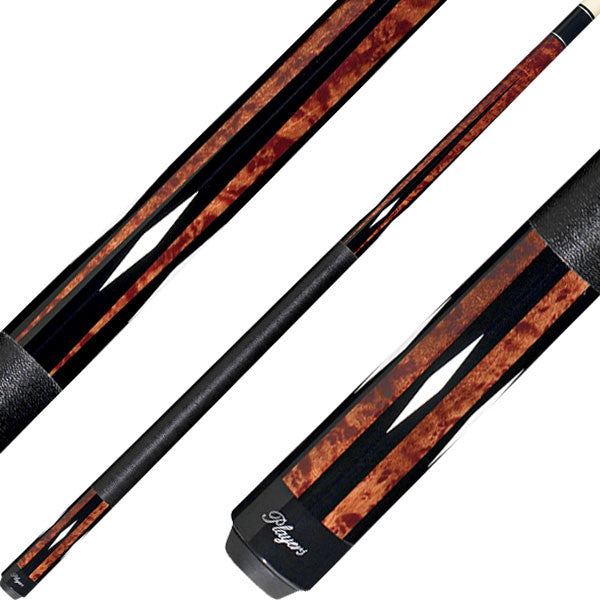 Players G-3350 Graphic Cue - Antique Stain with Black Points