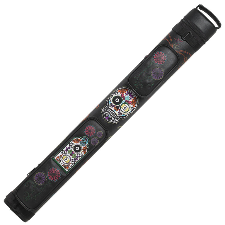 Action CALC22A Calavera 2 Butt x 2 Shaft Hard Pink Stitched with Purple Roses Case