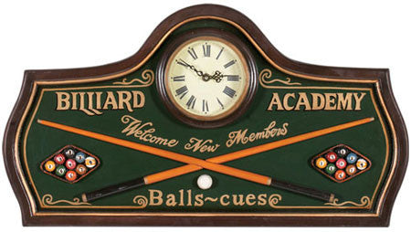 Billiard Academy Clock