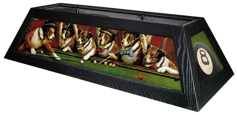 Pool Dogs Pool Table Light Black Stain