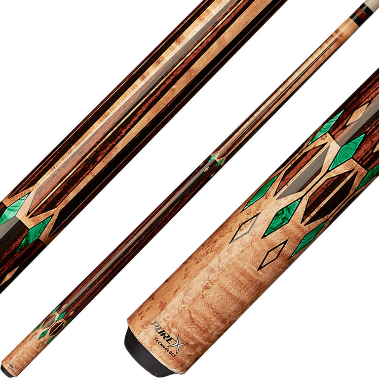 Pure X HXT72 Cue - Antique Stained Birdseye Maple with Split Floating Points