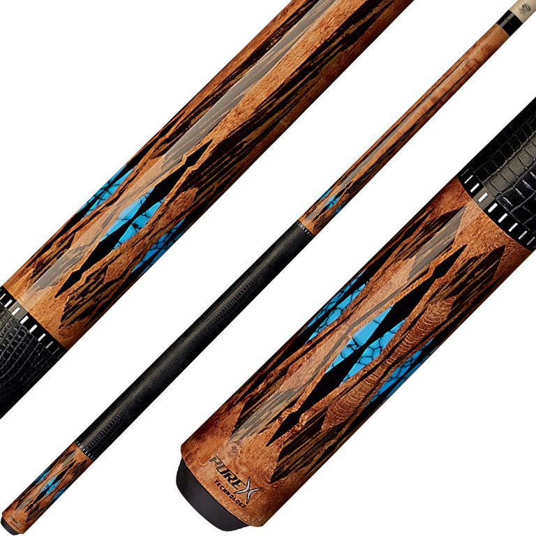Pure X HXTE2 Cue - Stained Birdseye with Blackpalm Points