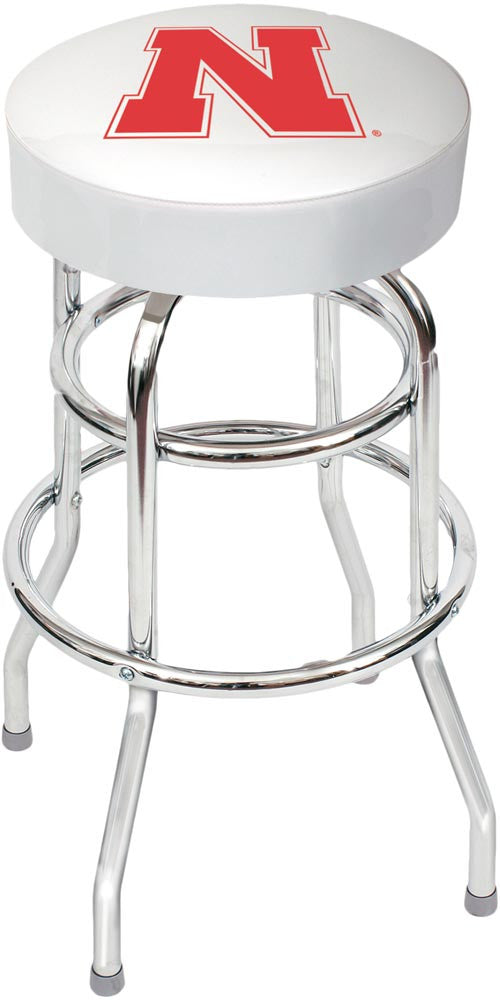 University of Nebraska Chrome Bar Stool